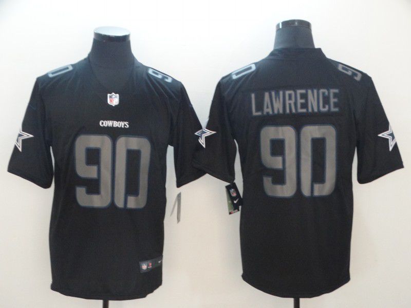 Men Dallas cowboys 90 Lawrence Nike Fashion Impact Black Color Rush Limited NFL Jerseys